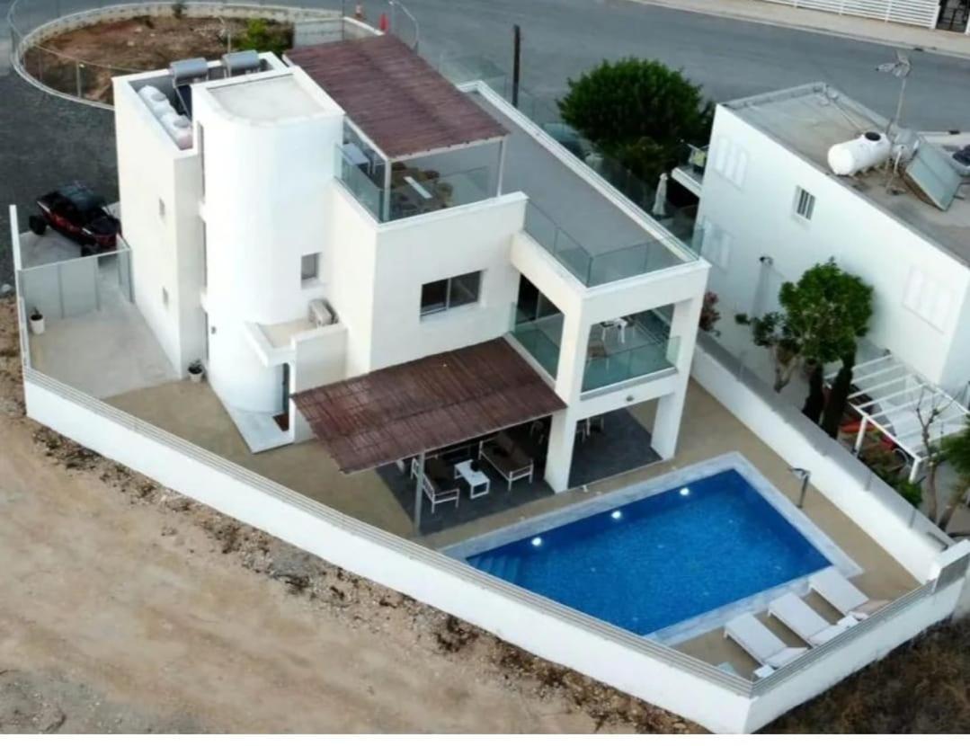 Geo Panoramic Villa +Pool +Game Room +Gym Protaras Exterior photo